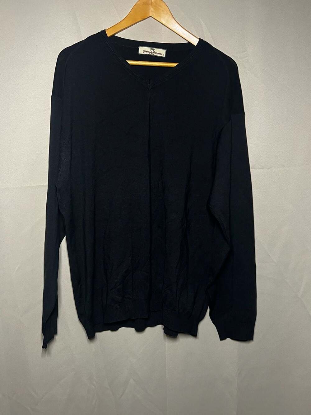 Tommy Bahama V-Neck Sweater Size XL Black Silk Blend